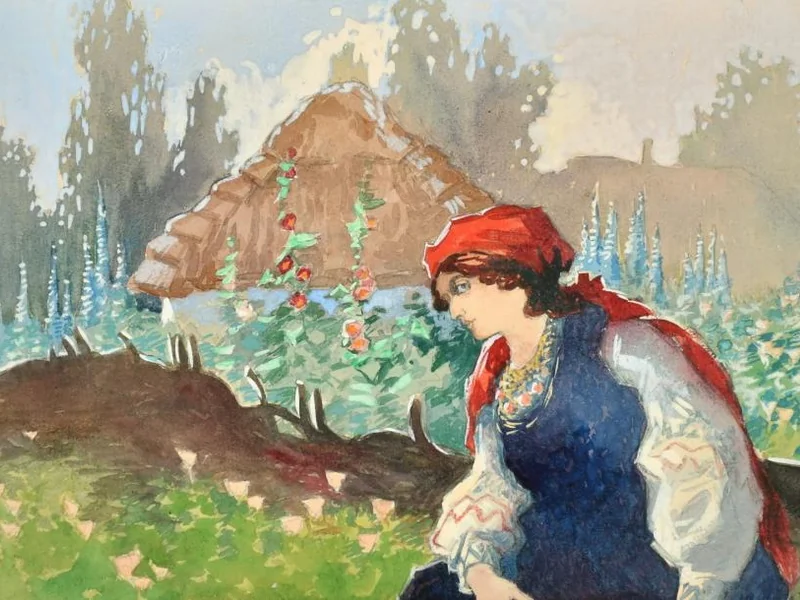 1863-Nikolai Vasilyevich Orlov - Una donna che porta acqua